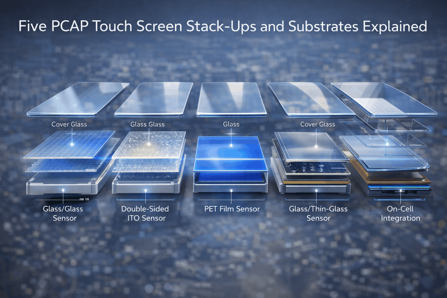 Five PCAP Touch Screen Stack-Ups and Substrates Explained - Industry ...