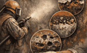 Industrial sand blasting